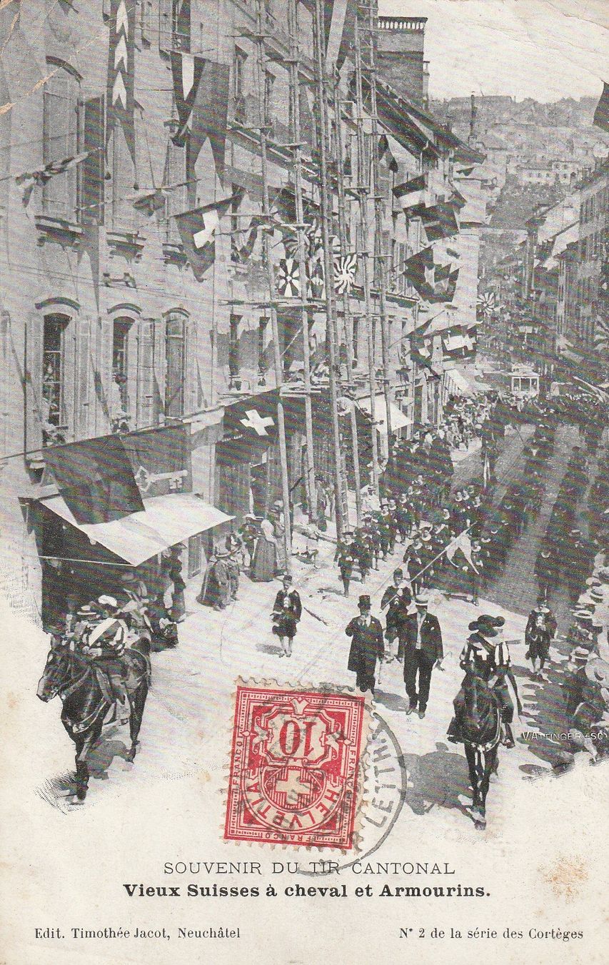 Cartoline postali: Tir Cantonal Neuchâtelois 1906 – Usato da Crémines venduto da clifden92