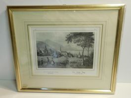 Sammlung Schweizer Künstler Stich antiker Stich - Die Stadt