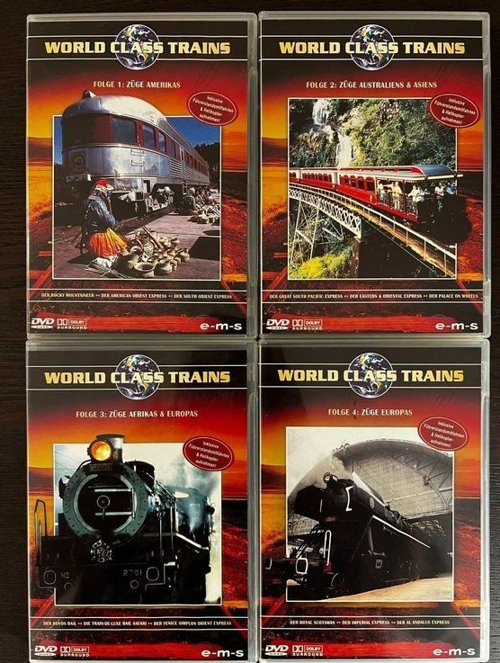 Tutti i DVDs: World Class Trains DVDs: 4 Folgen, Zug-Dokus – Nuovo (secondo la descrizione) da Münchenbuchsee venduto da kalapani