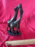 Steinfigur 2 Giraffen Handarbeit