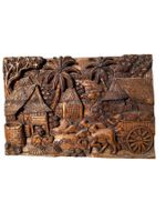 Belle Sculpture en bois exotique, artisanat local 🌴🪵 49