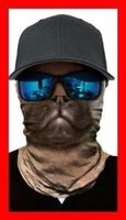 Bandana Mops Hund Dog Maske Sturmmaske Helm Motorrad Chien