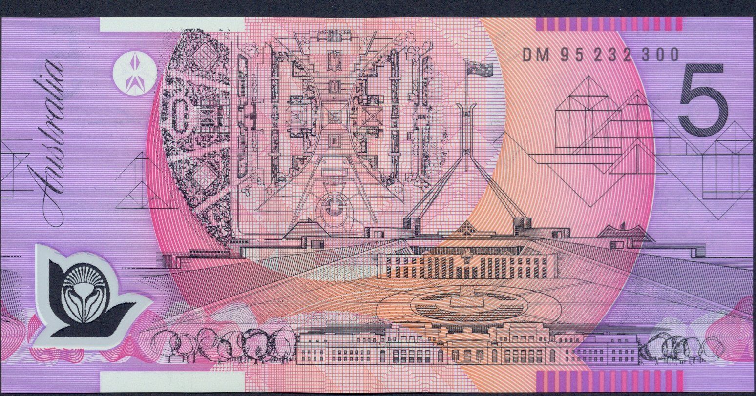 Banknoten: Australien 5 Dollar 1995 P-51a UNC – Neu (gemäss Beschreibung) aus Schliern b. Köniz von pizzitaxi 1