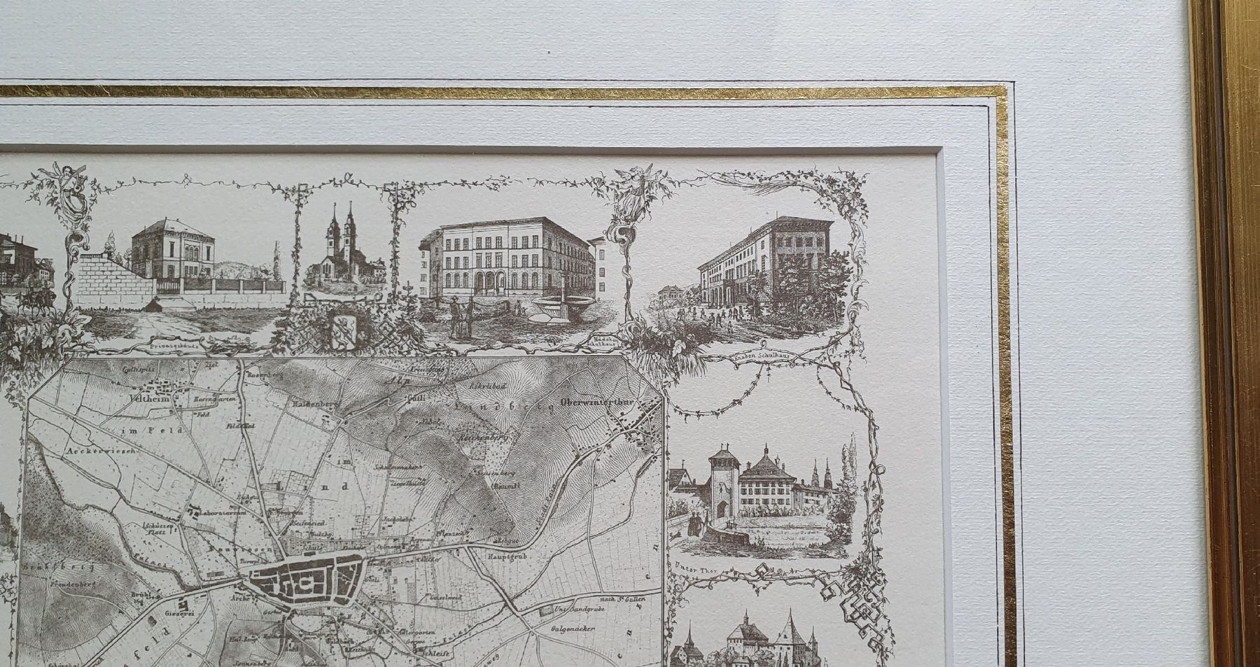 Poster & Bilder: Bild - Winterthur, mit 10 Ansichten im Goldrahmen – Gebraucht aus Kreuzlingen von Rschweiz1 3