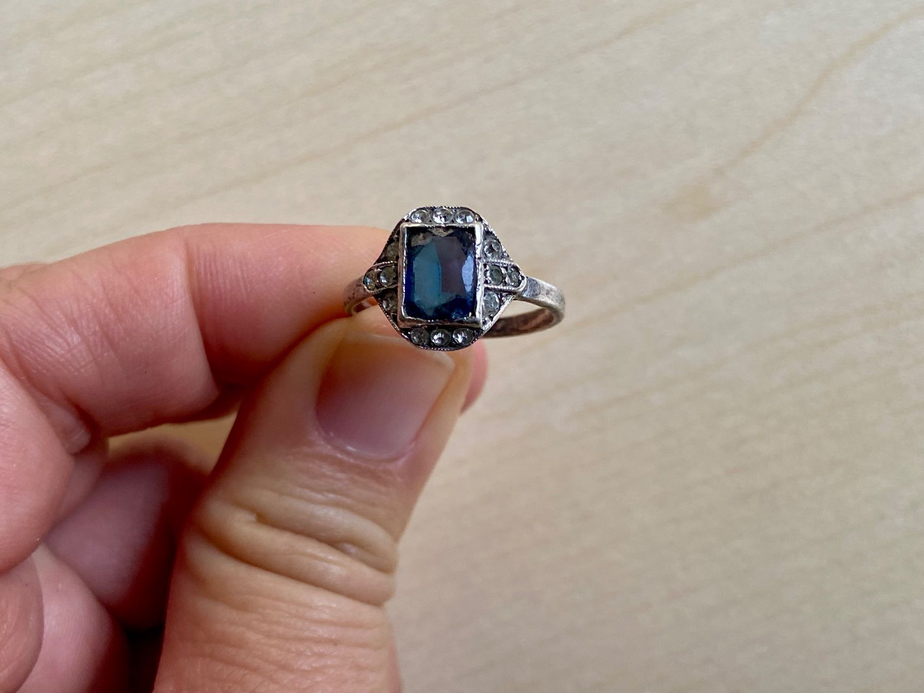 Anelli: Art Deco Silber Ring 1920 mit Stempel – Usato da Niederhasli venduto da YHHC 2