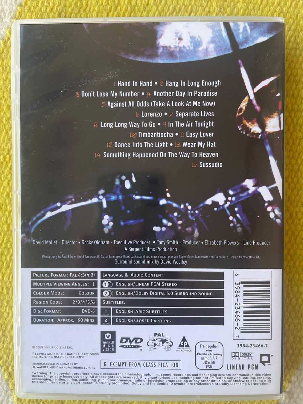 Tutti i DVDs: PHIL COLLINS-DVD LIVE AND LOOSE IN PARIS – Usato da Rorschacherberg venduto da CD-Roli 1