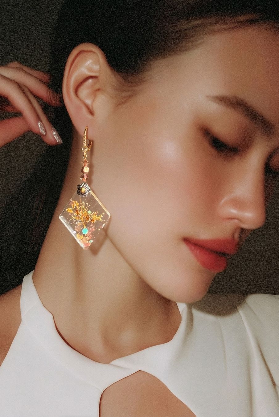Orecchini pendenti & Orecchini a lobo: Unikat - Swarovski, Blümchen Ohrringe NEU – Nuovo e nell'imballaggio originale da Basel venduto da Chili007