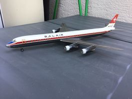 Balair Flugzeug Modell DC-8-63, 1:100gebaut