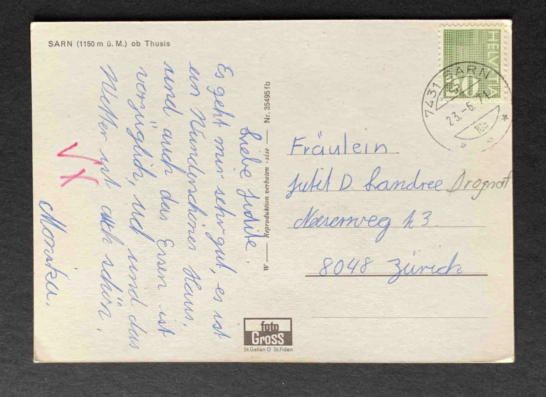 Cartes postales: AK Sarn ob Thusis – D'occasion à Goldau par artelier1 1