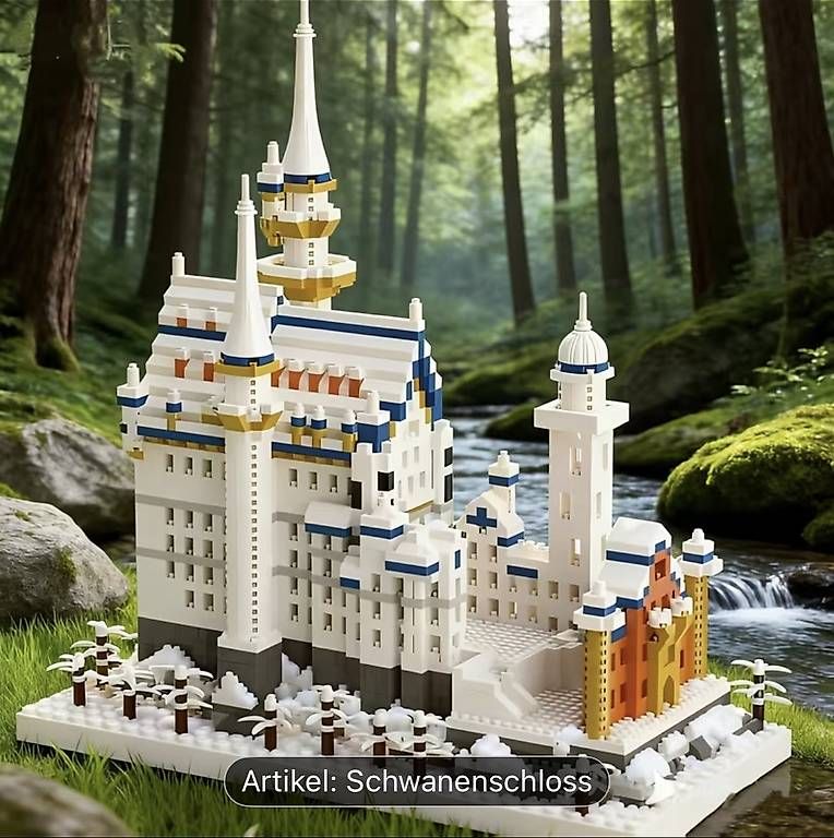 Kit di costruzioni: Modellbausatz Brixie-Style Schloss Schwanensee – Usato da Altenrhein venduto da marcow313
