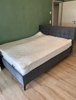 Boxbett, grau, 160x200 cm mit Stauraum