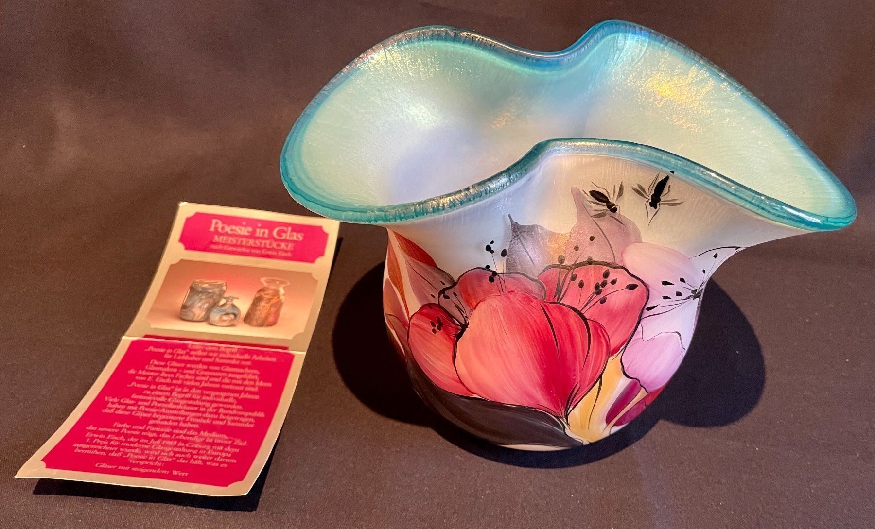 Vase & Récipients: Eisch Glasvase mundgeblasen handgemalt – Neuf (Voir description) à Bern par Chraebu2 4