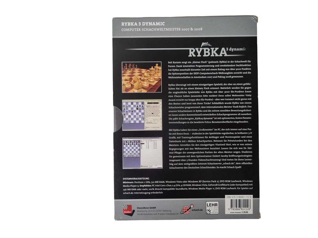 Giochi: RYBKA 3 Dynamic Computer-Schachspiel – Usato da Wangen b. Olten venduto da Restwert_Wangen 1