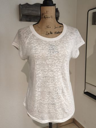 Damen T-Shirt weiss Grösse M mit Muster guter Zustand