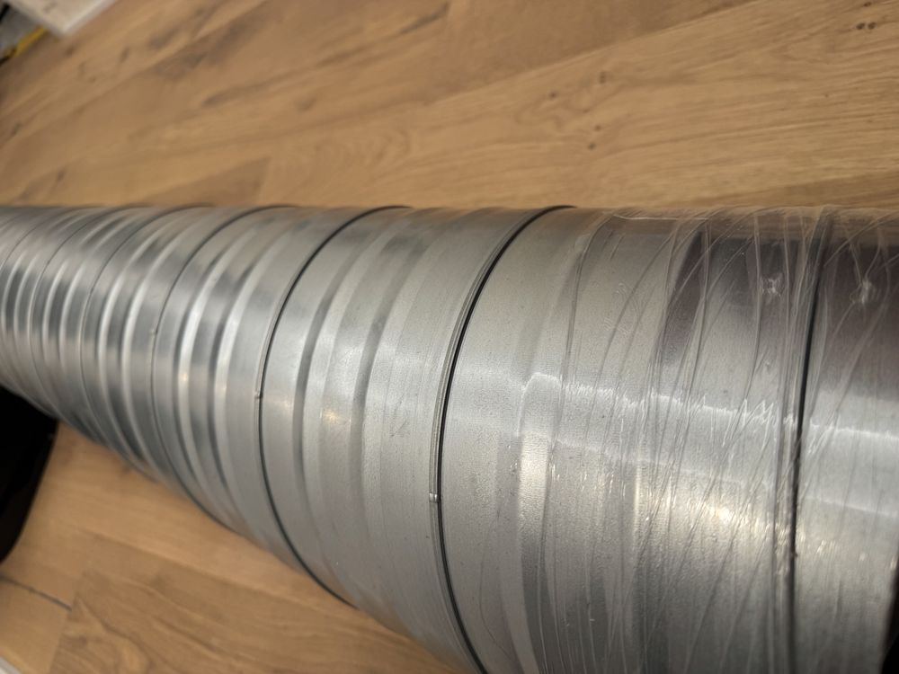 Spiro-Rohr 355 mm Lueftungskanal Lange 1,2 Meter