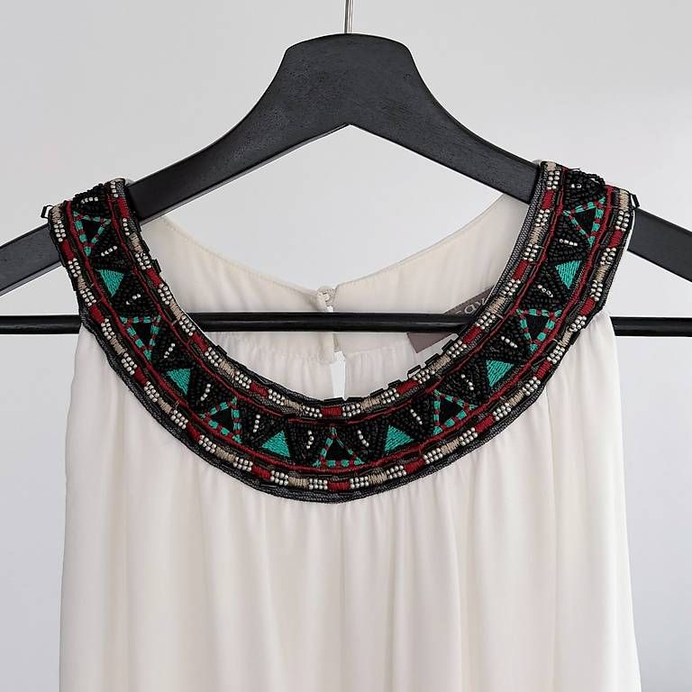 Vestiti: Weisses Kleid mit Perlenbesatz – Usato da Luzern venduto da arl_bgv9 2