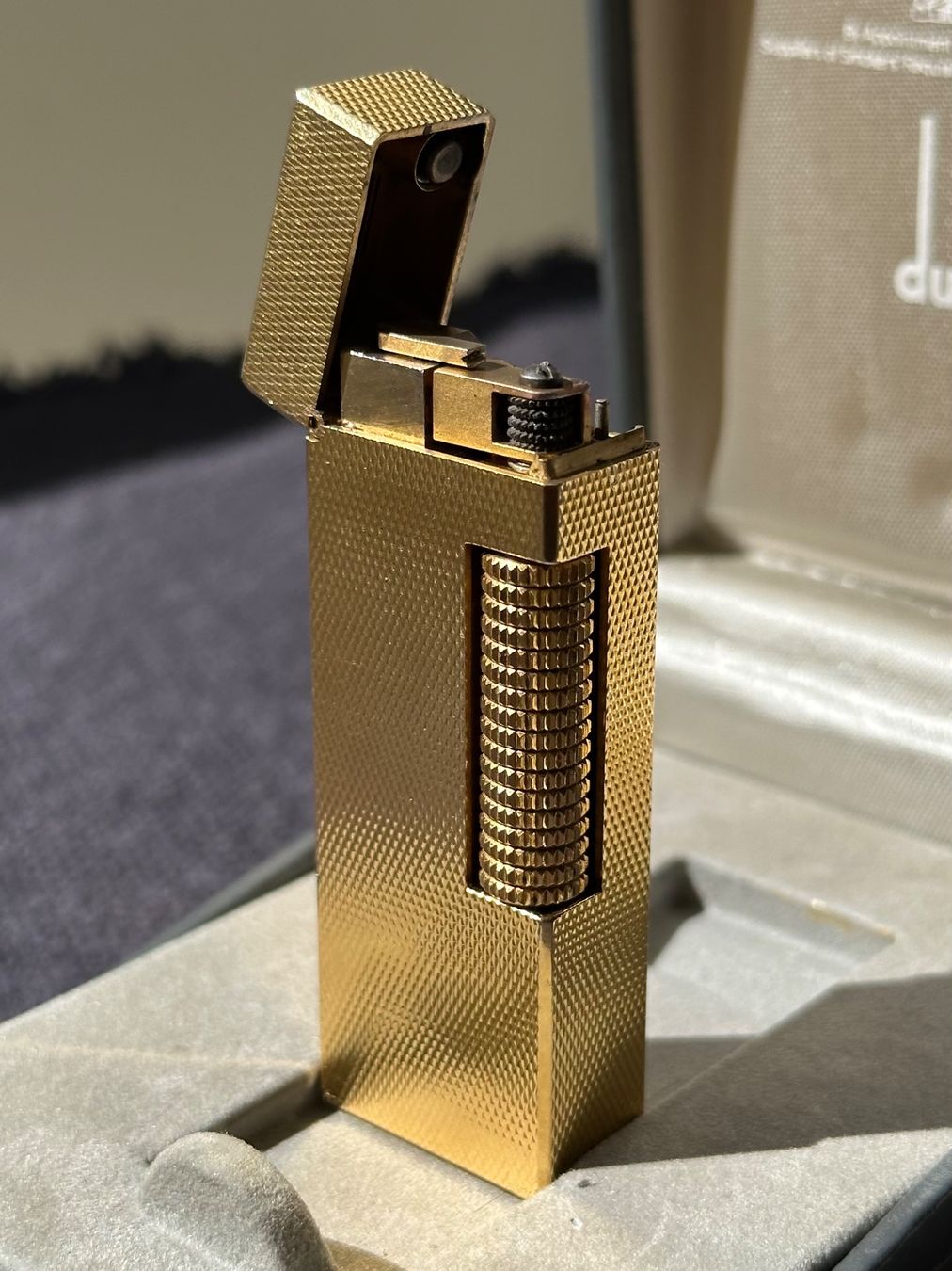 Dunhill Accendini: Dunhill Rollagas Barley, Swiss Made, box papers – Usato da Zürich venduto da RatsTreasure 3