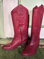 Cowboystiefel, rot, Gr. 40. echt Leder, , Top Zustand!