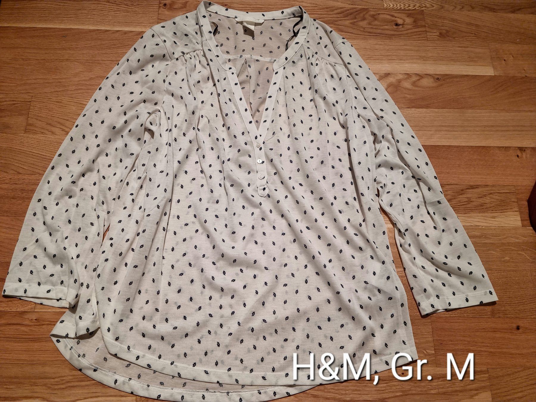 Camicette: Bluse von H&M, weiss gepunktet, Gr. M – Usato da Kriens venduto da nati.r