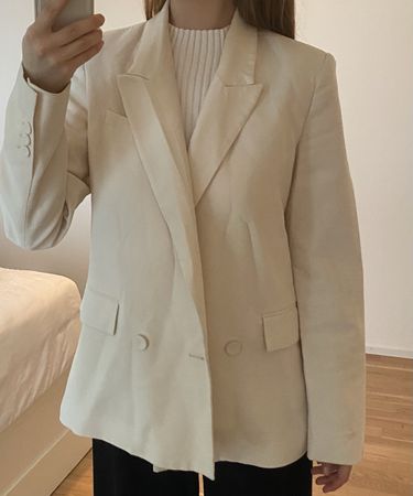 Mango Oversize Blazer Beige