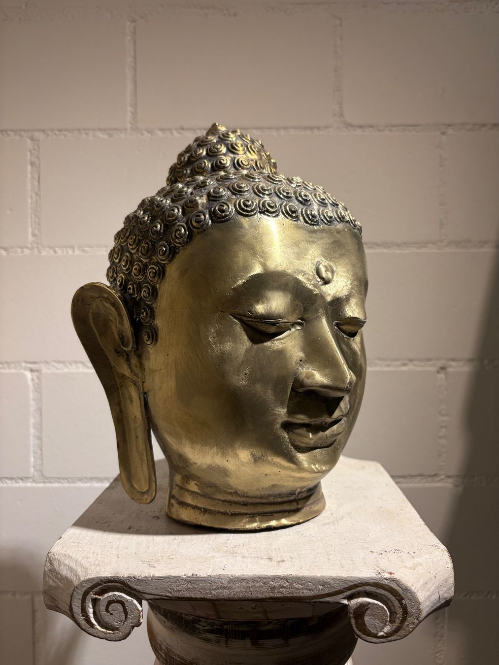 Sculture & Statue: Buddha Kopf 26 cm Messing – Usato da Lenggenwil venduto da Unique_ 1