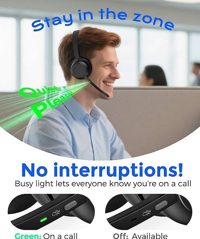 Cuffie: Bluetooth-Headset, Kabelloses Headset mit Mikrofon – Nuovo (secondo la descrizione) da Kreuzlingen venduto da Best-Deal-Oase 4