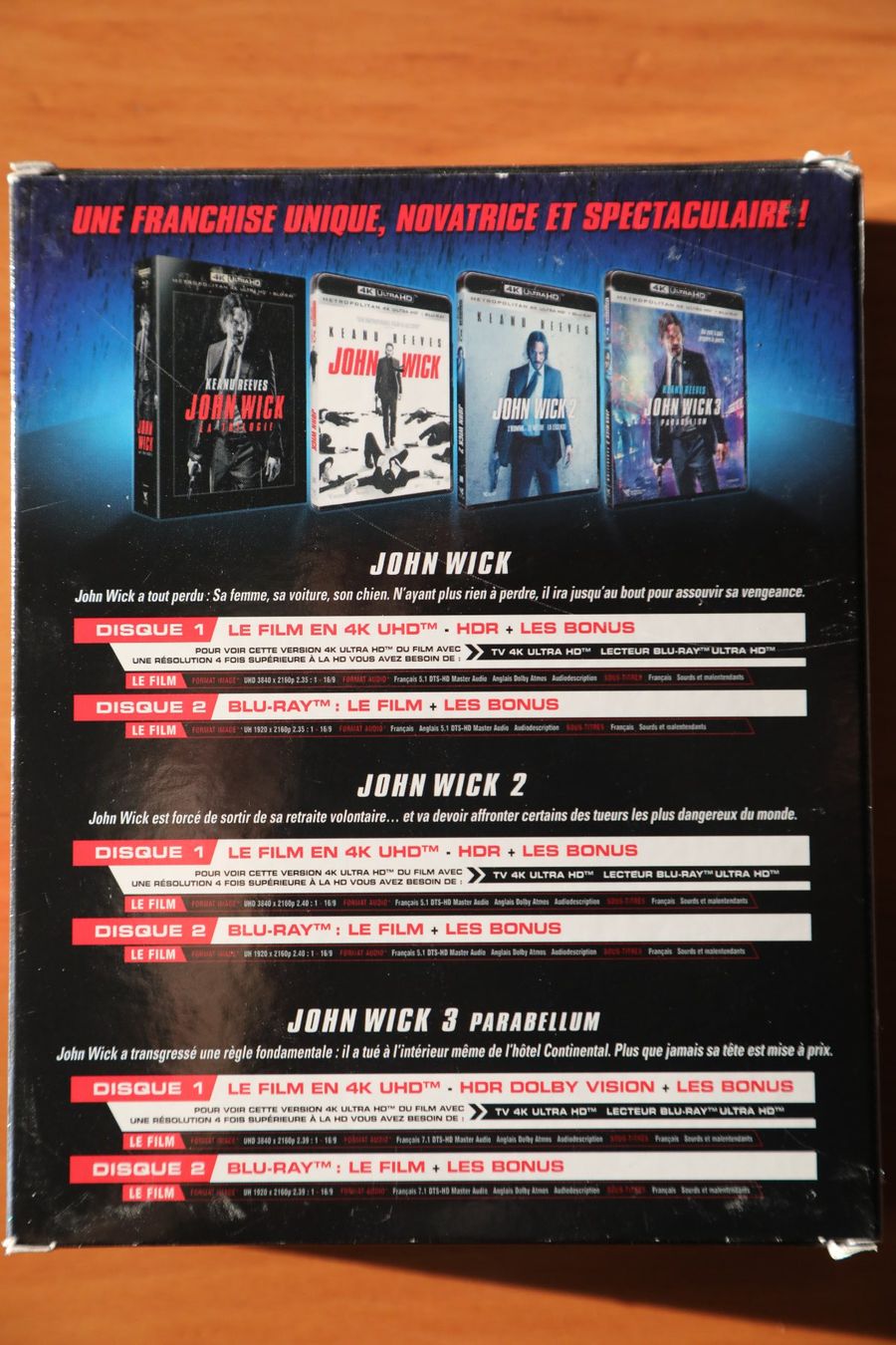 Tutti i DVDs: 4K UHD Blu-ray JOHN WICK La trilogie – Usato da Porrentruy venduto da tupatup 1