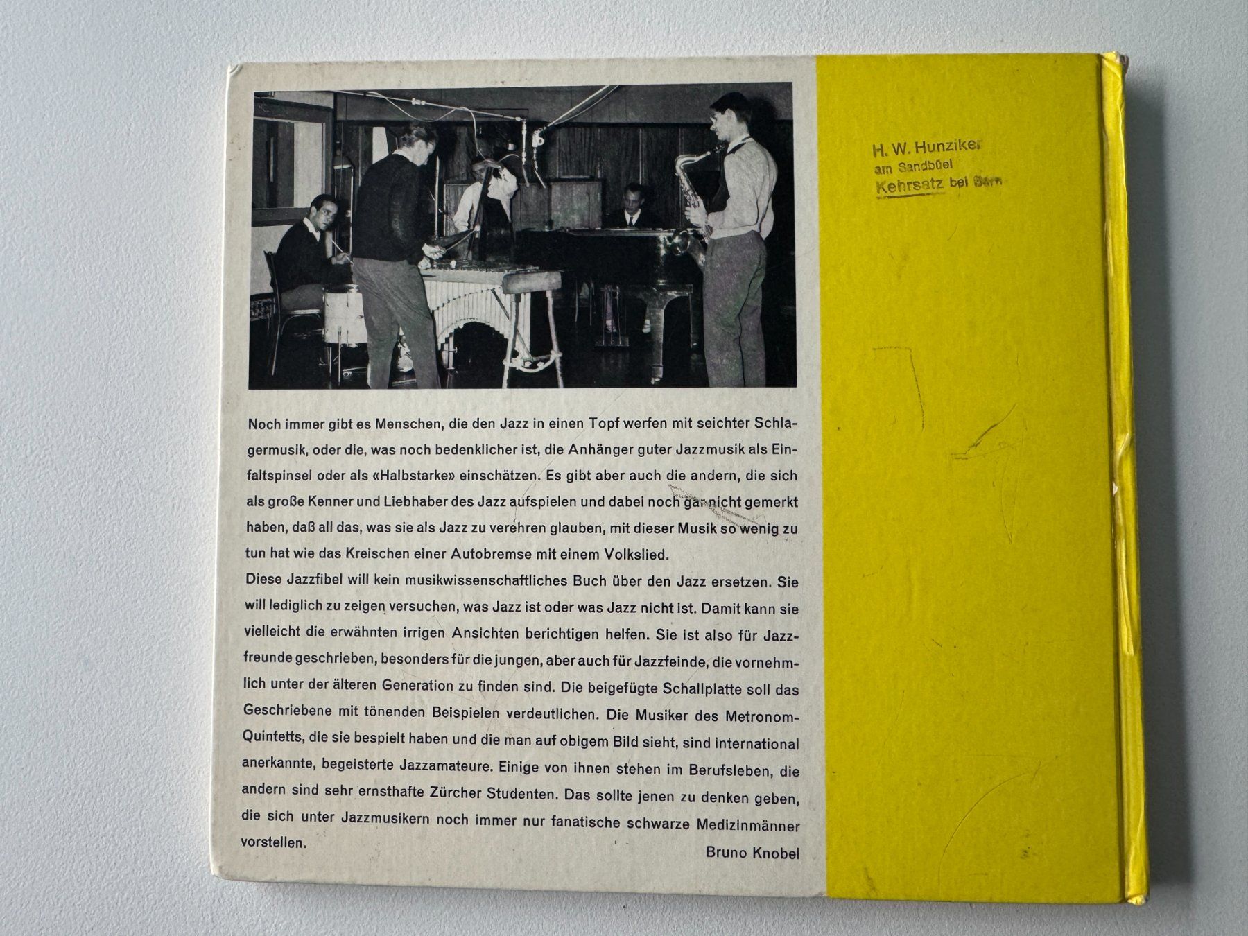 Libri: METRONOME Quintet - Jazzfibel - mit 7" – Usato da Basel venduto da Kornblumen 5