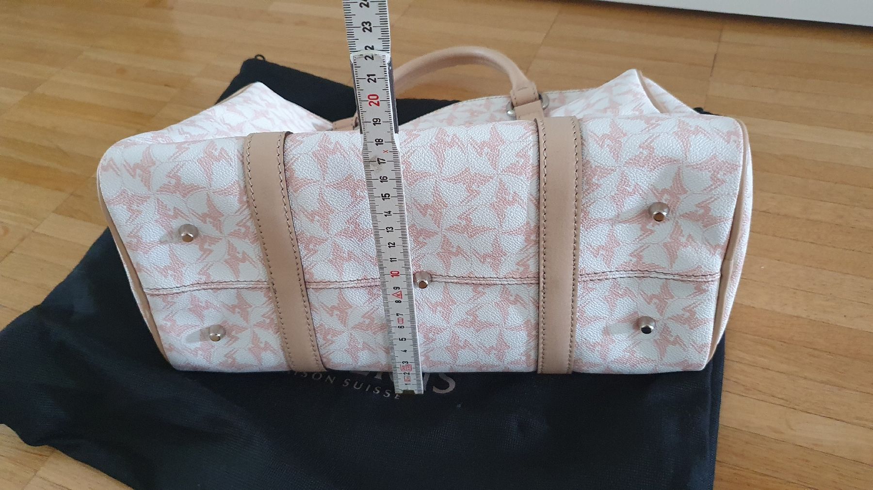 Maison Mollerus Borse da donna: Mollerus Handtasche rosa/weiss Top! – Usato da Laufenburg venduto da megane1959 5