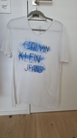 Calvin Klein Jeans T-Shirt, Weiss, Grösse M, Sommer