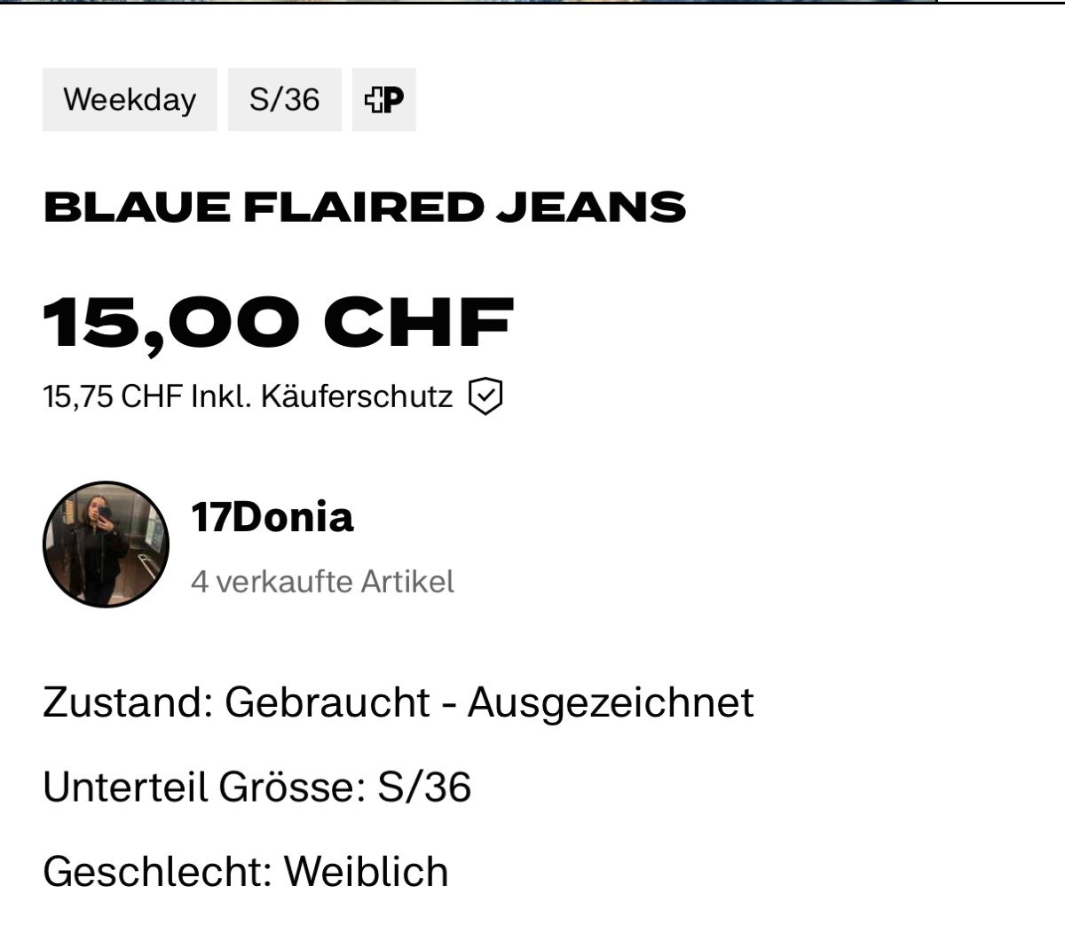 Bershka Jeans: Jeans blau flaired – D'occasion à Winterthur par don_5bhy 3