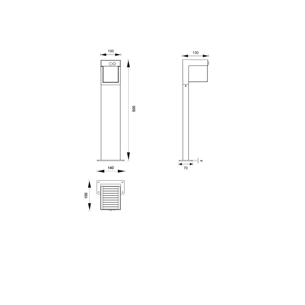 Lampade: LED Aussen Stehleuchte, IP44, 50 cm Höhe – Nuovo (secondo la descrizione) da Kreuzlingen venduto da Smart-Light 3