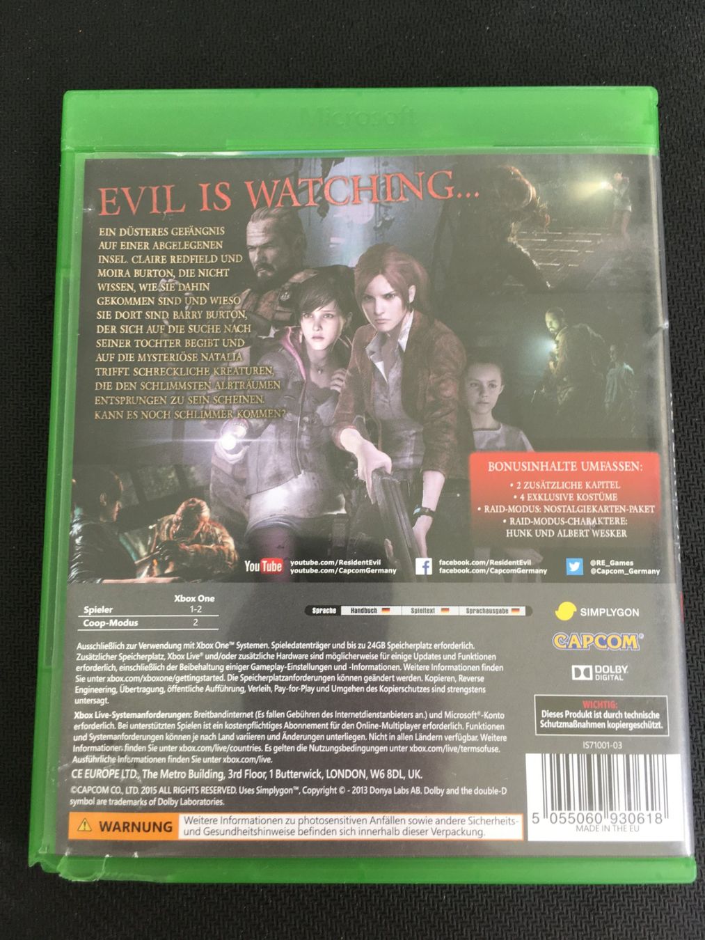 Microsoft Giochi: Resident Evil 2 Revelations - Xbox One – Usato da St.Gallen venduto da Punktchen01 1
