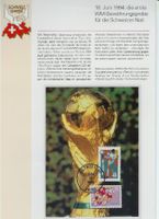 Maximumkarte WM USA 94, Doppelstempel Detroit, Sammelblatt