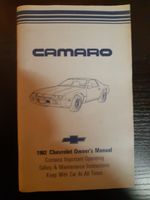 Bedienungsanleitung;   1982 Chevrolet Camaro
