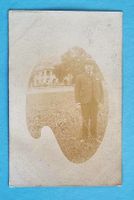 Thun - Mann vor Haus - Photokarte - Poststempel Thun 1908