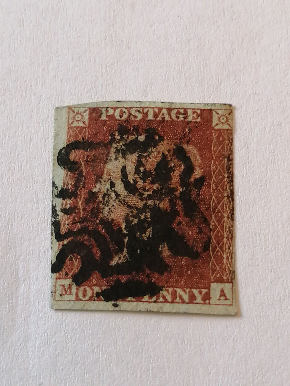 Alle Briefmarken: One Penny Red 1841, Platte 41 – Gebraucht aus Happerswil von tschergi
