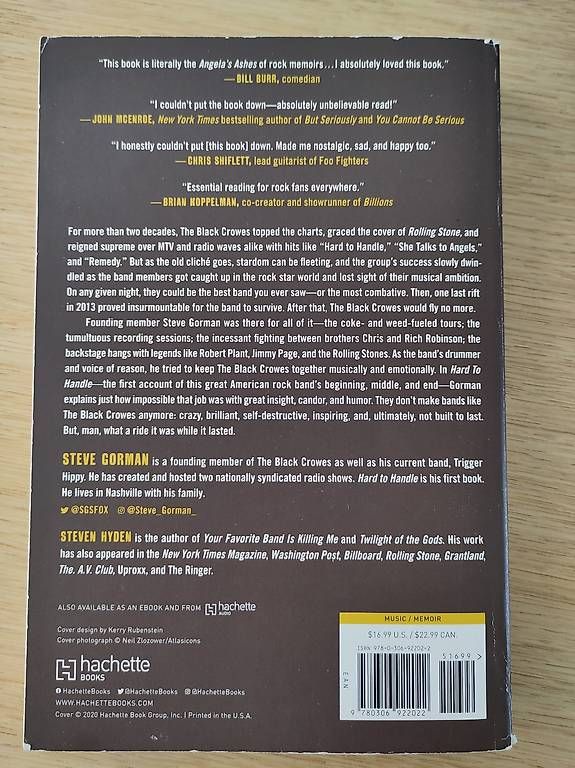 Libri: Hard To Handle - Steve Gorman – Usato da Birmensdorf ZH venduto da crabalocker67 1