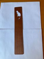 Marque page en bois chat / Wood bookmark Cat
