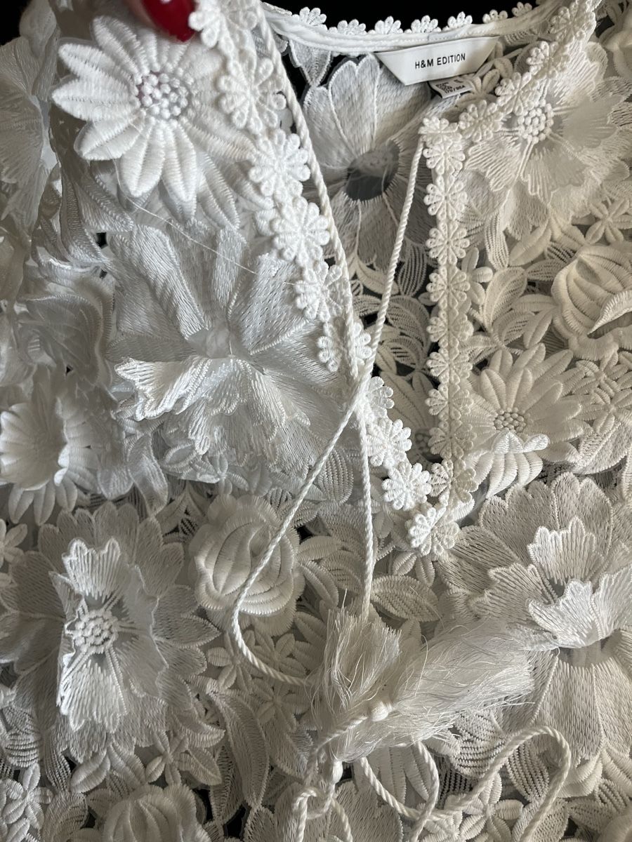 H&M Vestiti: H&M EDITION Spitzenkleid Blumenmuster Weiss Groesse M – Nuovo e nell'imballaggio originale da Olten venduto da sae_82z2 5
