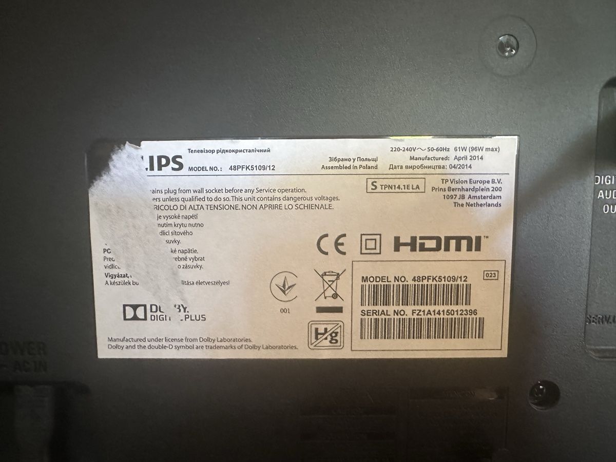 Philips Televisori: Philips TV - 48 Zoll – Usato da Zürich venduto da kalin_mon 2