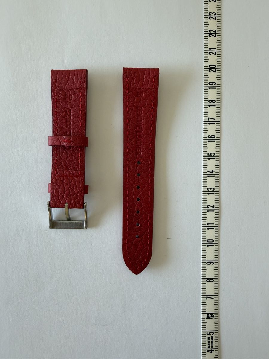 Bracciali & Braccialetti: Red leather watch strap, new, 20mm – Nuovo (secondo la descrizione) da Genève venduto da gau_6t8p 2
