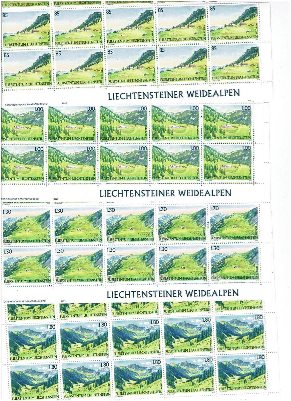 Tutti i francobolli: Liechtensteiner Weidealpen  4 KB ** – Nuovo (secondo la descrizione) da Lausanne venduto da Whorvath