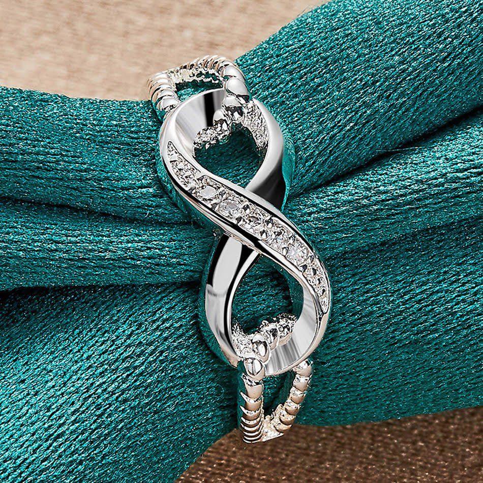 Anelli: Eleganter Ring, 925 versilbert, Gr. 7 – Nuovo (secondo la descrizione) da Grenchen venduto da dar_6d52 3