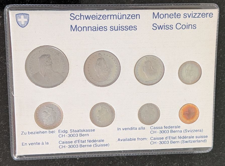 Tutti le monete: Münzsatz Schweiz 1976 stgl. – Nuovo (secondo la descrizione) da Arch venduto da coinsandmore 1