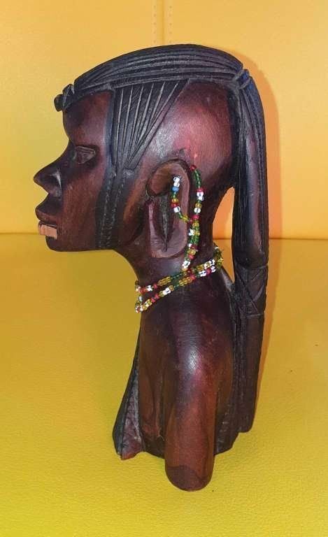 Statuette: Duo Buste couple Massaï – Usato da Vauderens venduto da sylvieswiss 6
