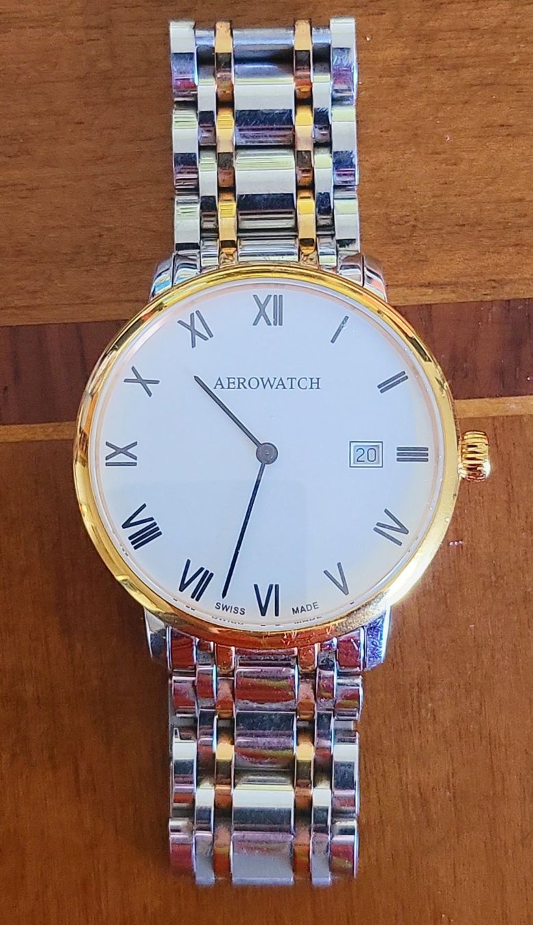 Aerowatch Orologi: Aerowatch Heritage Slim Men's Watch – Usato da Muttenz venduto da Mithrur
