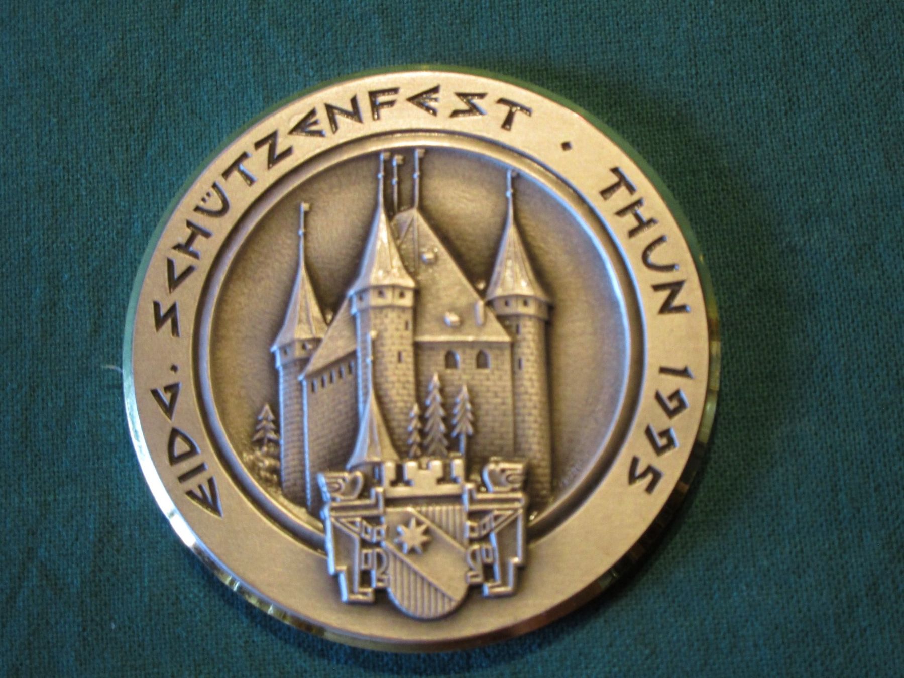 Schweizer Armee Stichwaffen: Medaille Eidg. Schützenfest Thun 1995 – Gebraucht aus Bowil von vifi01