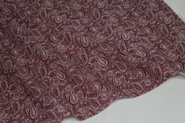 ***AUSVERKAUF*** Stoff Baumwolle bordeaux Paisley
