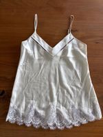Seiden Camisole mit Spitzendetails, Grösse M, neuwertig